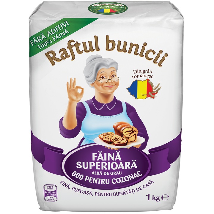 Faina de grau Raftul Bunicii Pentru Cozonaci, 1 Kg