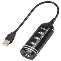 Hub Hama 4 port USB 2.0, negru
