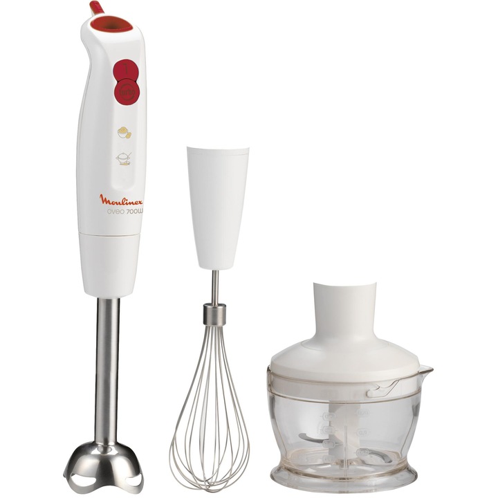 Mixer vertical Moulinex DD307142, 700 W, 1 viteza, Alb