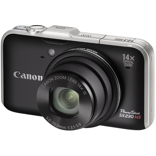 Aparat foto digital Canon PowerShot SX230HS, 12.1MP, Black - eMAG.ro