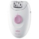 Epilator Braun Silk-épil 1 1-370, 20 pensete, 1 viteza, accesoriu pentru axila, Alb/Lila