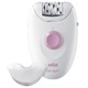 Epilator Braun Silk-épil 1 1-370, 20 pensete, 1 viteza, accesoriu pentru axila, Alb/Lila