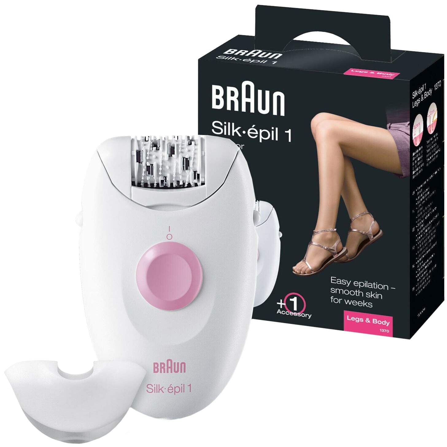 kosten Explosieven theorie Epilator Braun Silk-épil 1 1-370, 20 pensete, 1 viteza, accesoriu pentru  axila, Alb/Roz - eMAG.ro