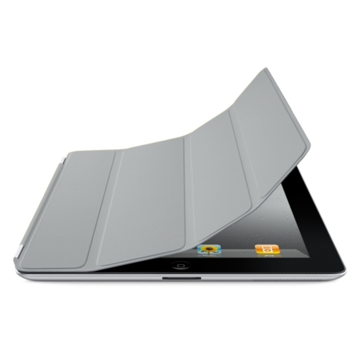 Apple iPad Smart Cover, Polyurethane, Light Grey - eMAG.ro