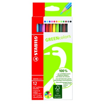 Stabilo - Creioane Colorate GREENcolors 12 Bucati Stabilo - Creioane Colorate GREENcolors 12 Bucati