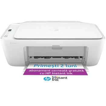 Multifunctional inkjet color HP Deskjet 2710 All-in-One, eligibil HP Instant Ink, Wireless, A4, Alb Multifunctional inkjet color HP Deskjet 2710 All-in-One, eligibil HP Instant Ink, Wireless, A4, Alb