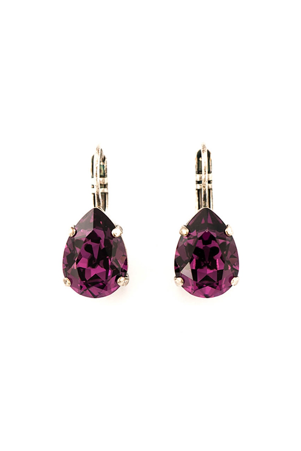 Roxannes - Mariana Jewellery, Cercei placati cu argint veritabil, Argintiu/Violet tirian