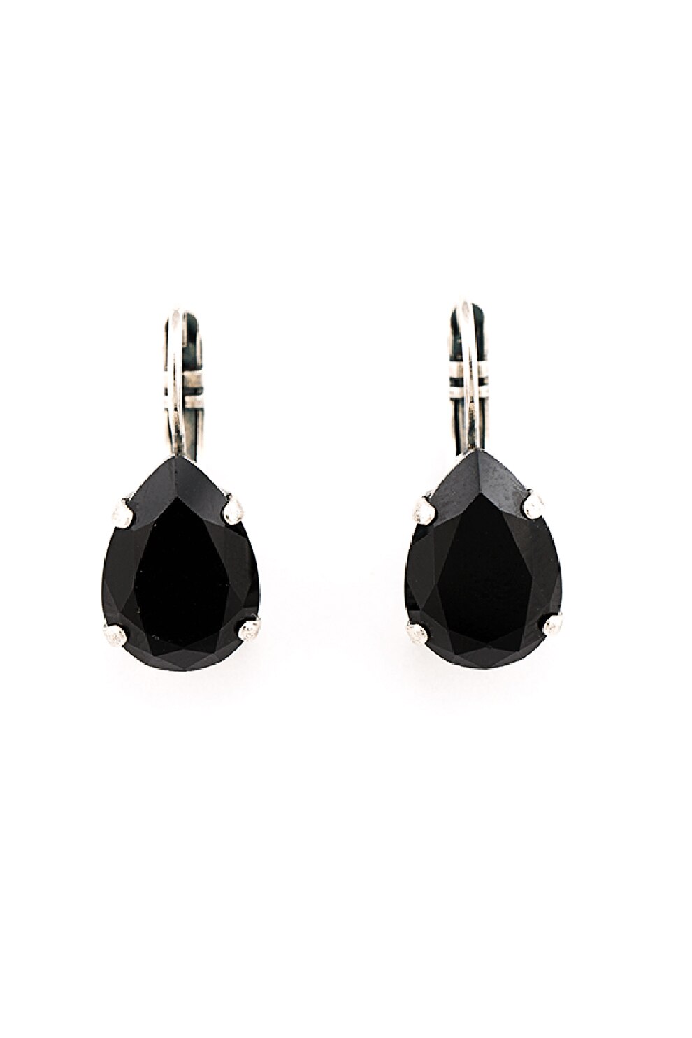 Roxannes - Mariana Jewellery, Cercei placati cu argint si decorati cu cristale , Negru