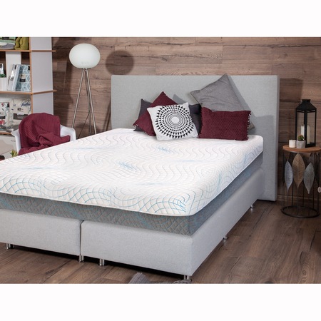Saltea ortopedica, TED, Sleep Genesis Flex Fusion, 160x200x26cm, spuma poliuretanica, hipoalergenica, reversibila, 7 zone de comfort, efect zero gravity, husa detasabila cu fermoar, fermitate medie