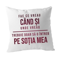 perna alba cu imprimeu quotfac ce vreau cand si unde vreauquot - set de perne plus reumplere imagen 2_0_
0