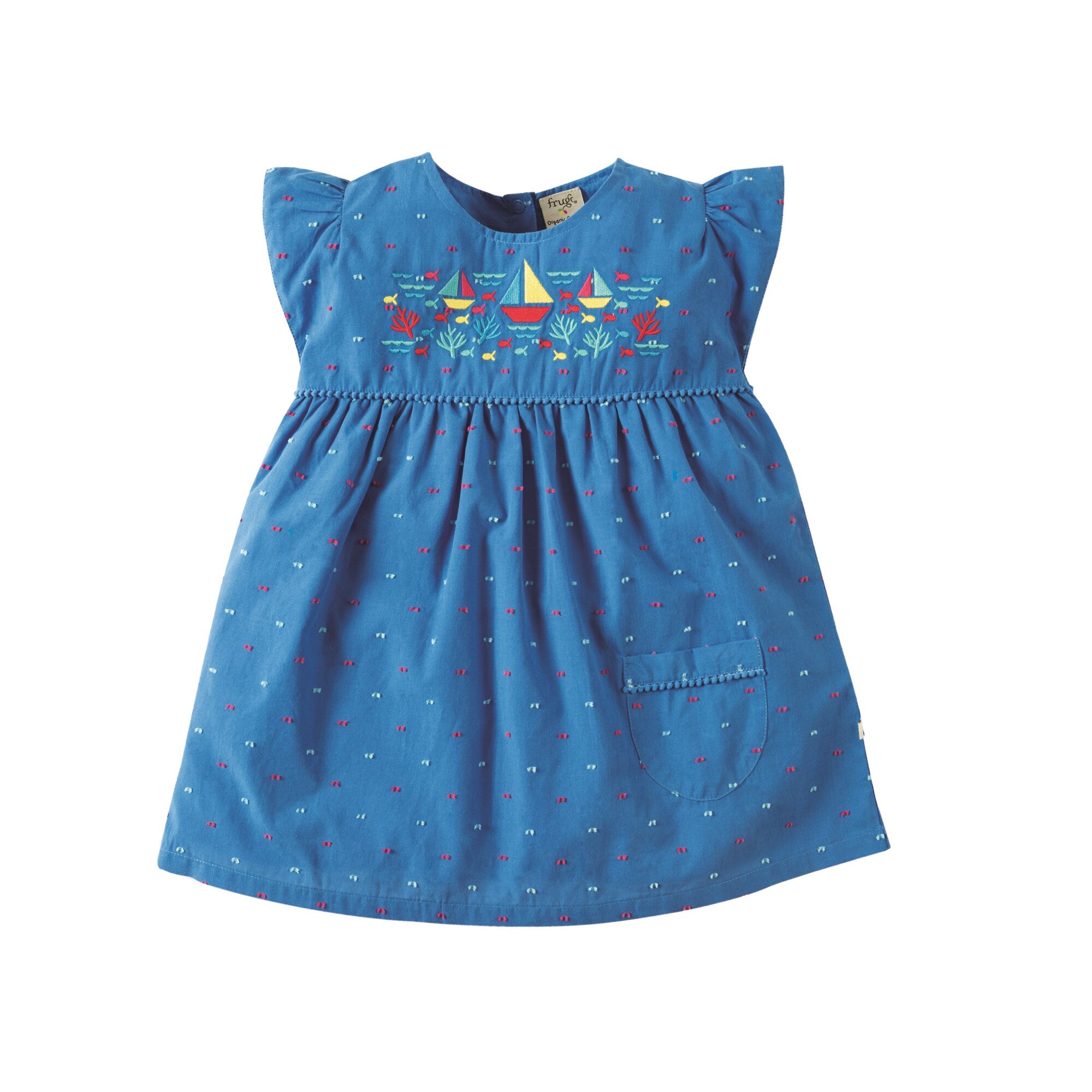 Bluza Elana ”Albastrul oceanelor”, bumbac organic , multicolor, fete