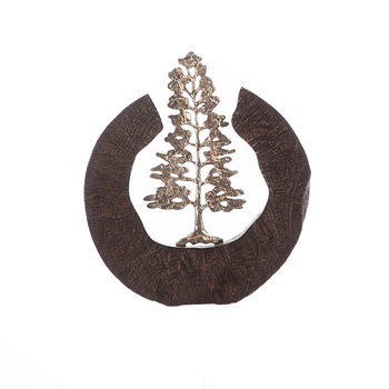 Sculptura FIR TREE, aluminiu/lemn, 39x6x36 cm Sculptura FIR TREE, aluminiu/lemn, 39x6x36 cm
