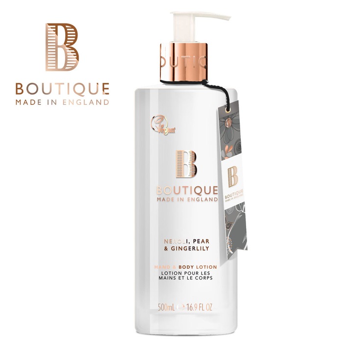 Лосион за тяло и ръце Grace Cole Boutique Нероли, Круша и Хедихиум, Веган 500мл
