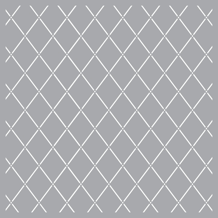 Sablon Decorativ pentru pereti, STENCILIT, Trellis Geometric, Refolosibil, 55 X 95 cm