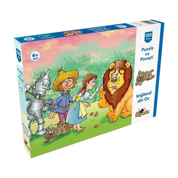 Puzzle 100 de piese cu povesti - Vrajitorul din Oz Puzzle 100 de piese cu povesti - Vrajitorul din Oz
