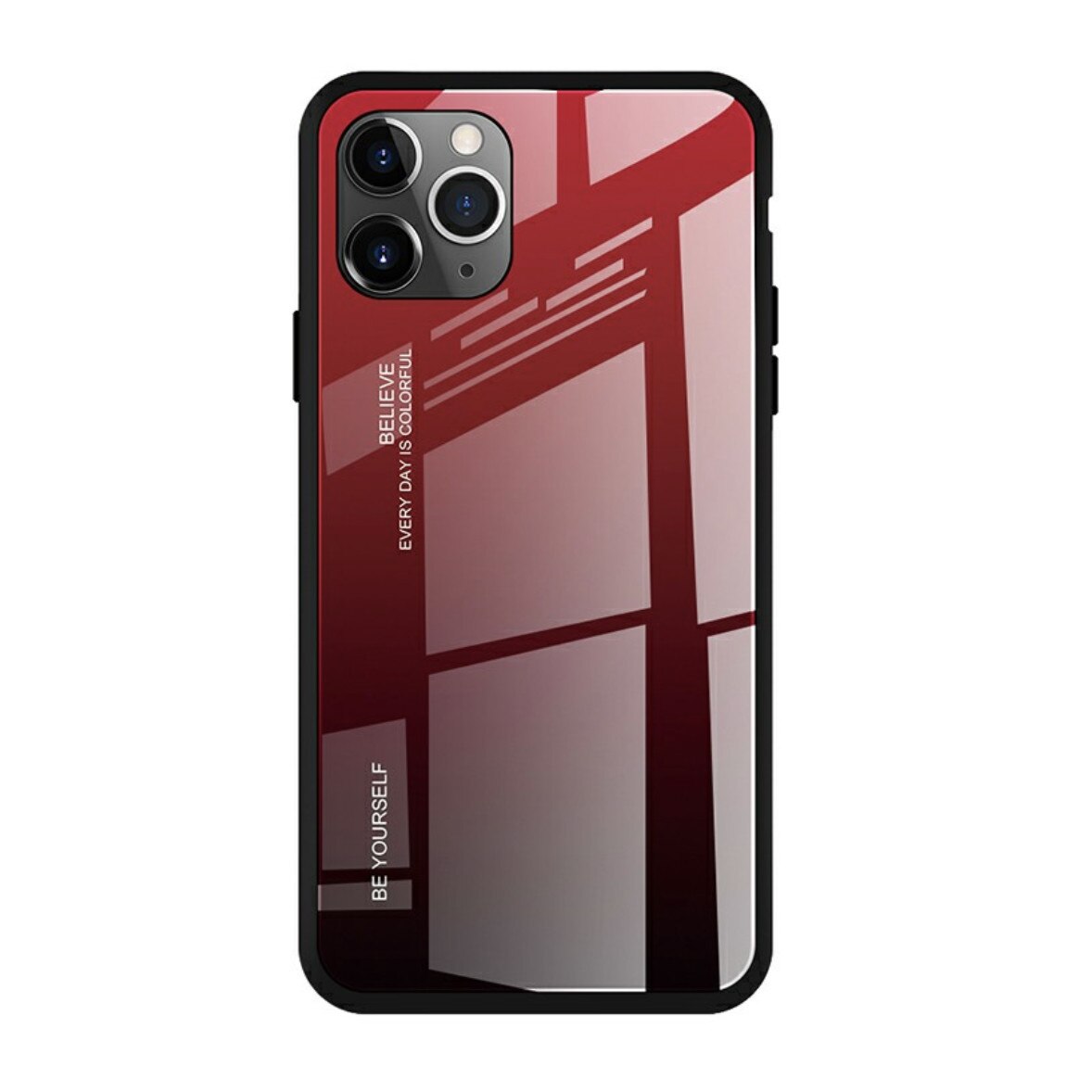 Husa de protectie Bibilel Gradient pentru Samsung Galaxy S20 Plus, protectie spate, bumper, capac de protectie, Black-Red, BBL1351