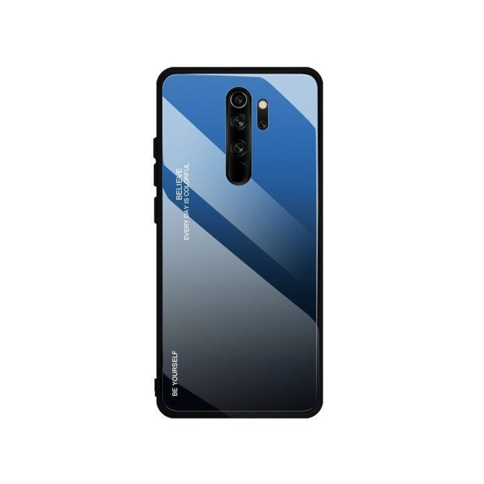 Husa de protectie Bibilel Gradient pentru Samsung Galaxy S20, protectie spate, bumper, capac de protectie, Black-Blue, BBL1355