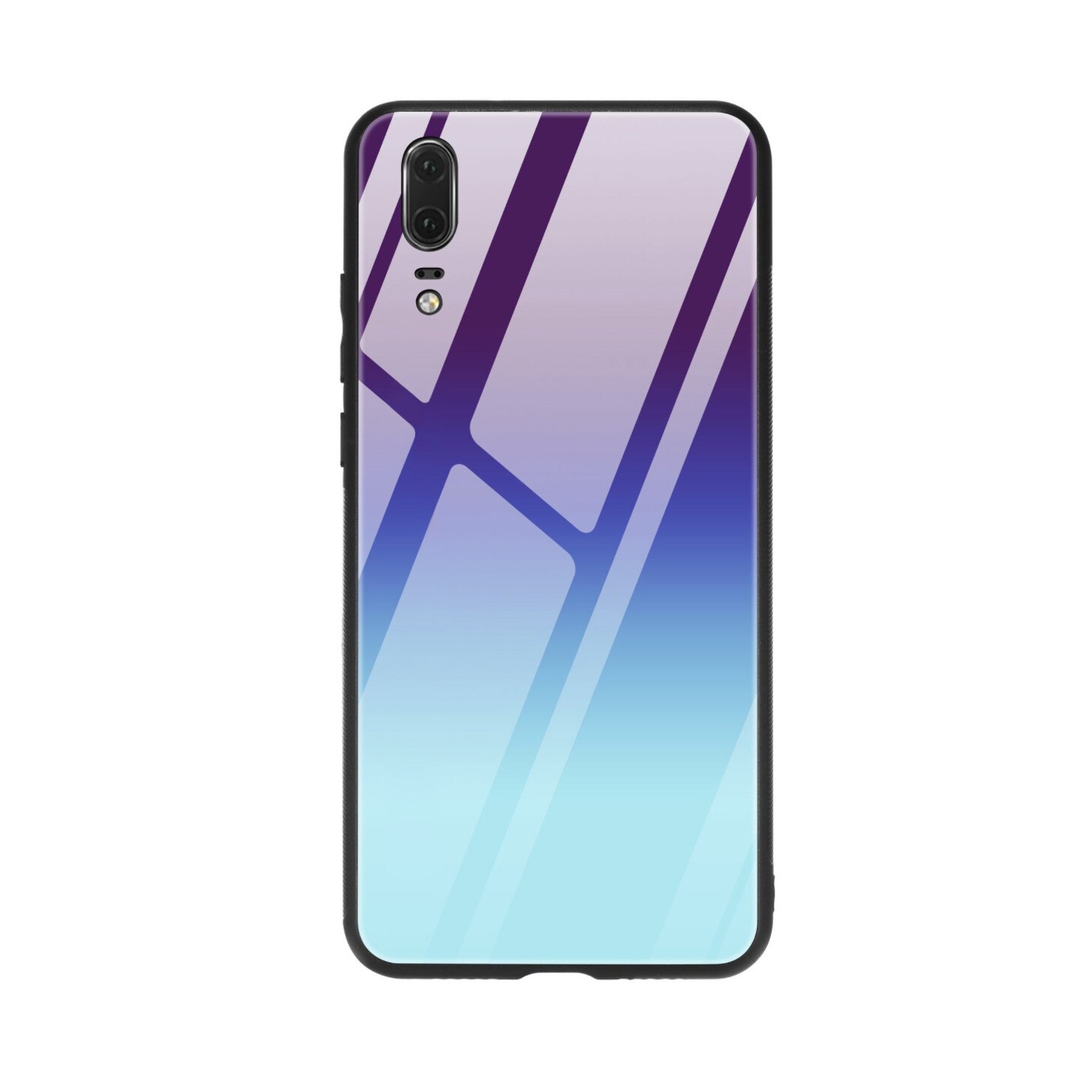 Husa de protectie Bibilel Gradient pentru Samsung Galaxy S20, protectie spate, bumper, capac de protectie, Black-Blue, BBL1356