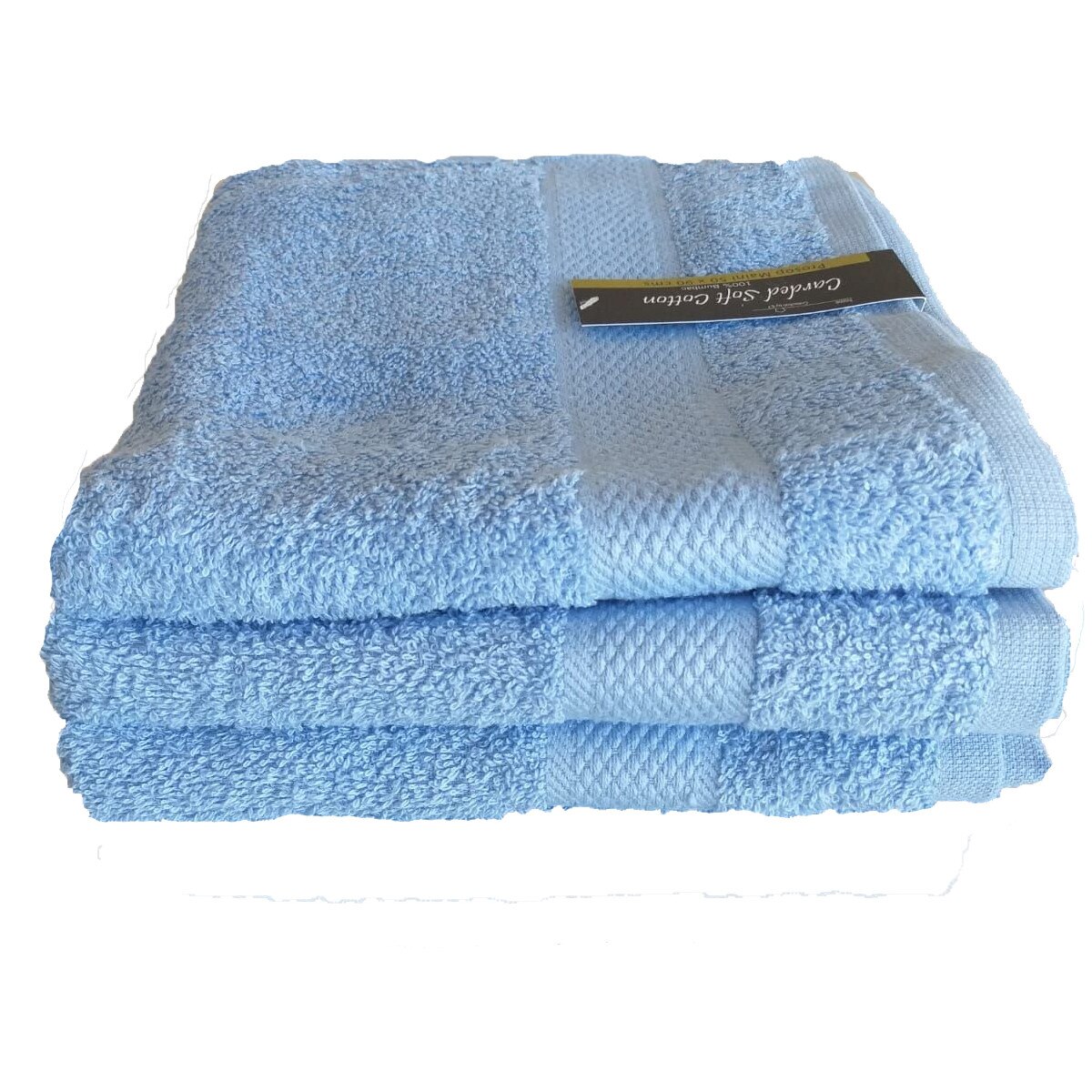 Set 3 prosoape ET Collection Carded Yarn 70x140 Blue