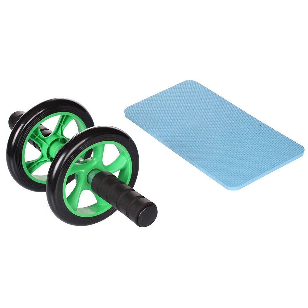 Set roata abdomene + protectie genunchi din spuma, Merco, verde