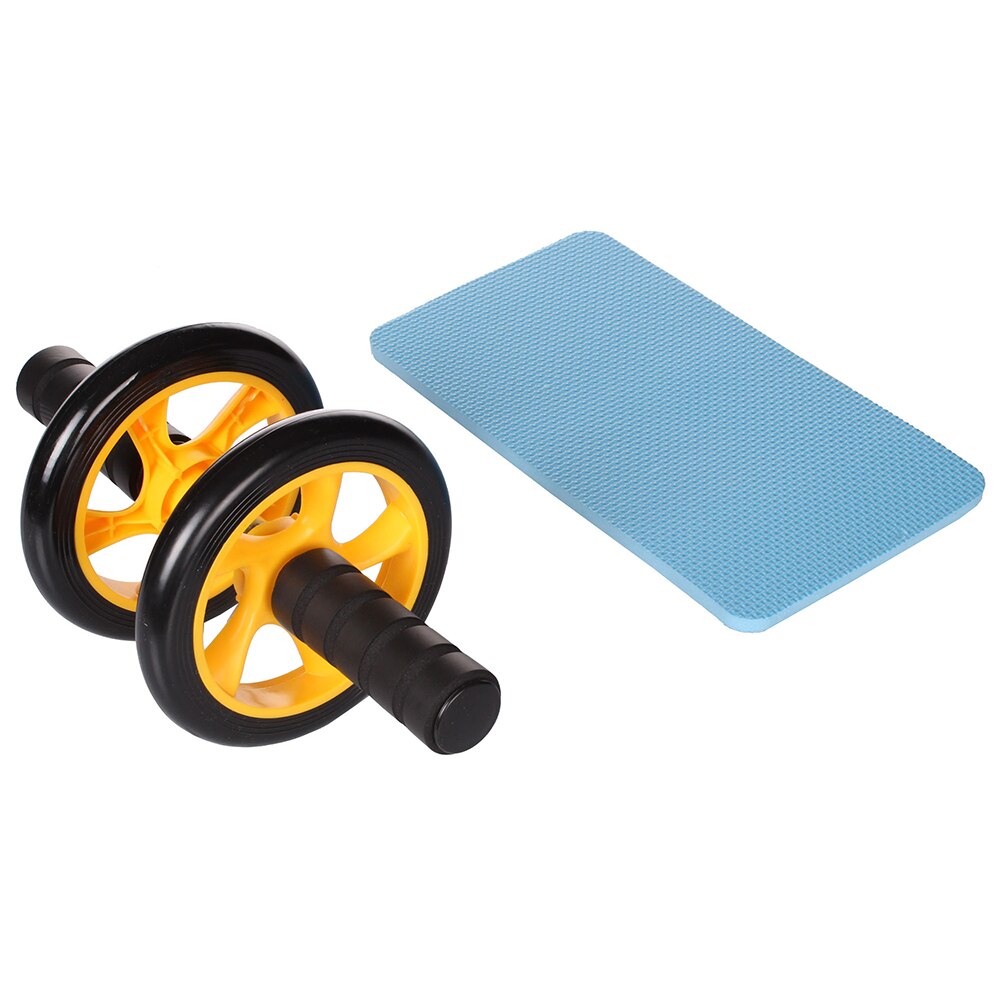 Set roata abdomene + protectie genunchi din spuma, Merco, galben