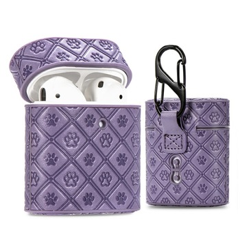 Husa suport din piele casti pentru Apple AirPods1/2, Bibilel, Violet, BBL1365 Husa suport din piele casti pentru Apple AirPods1/2, Bibilel, Violet, BBL1365