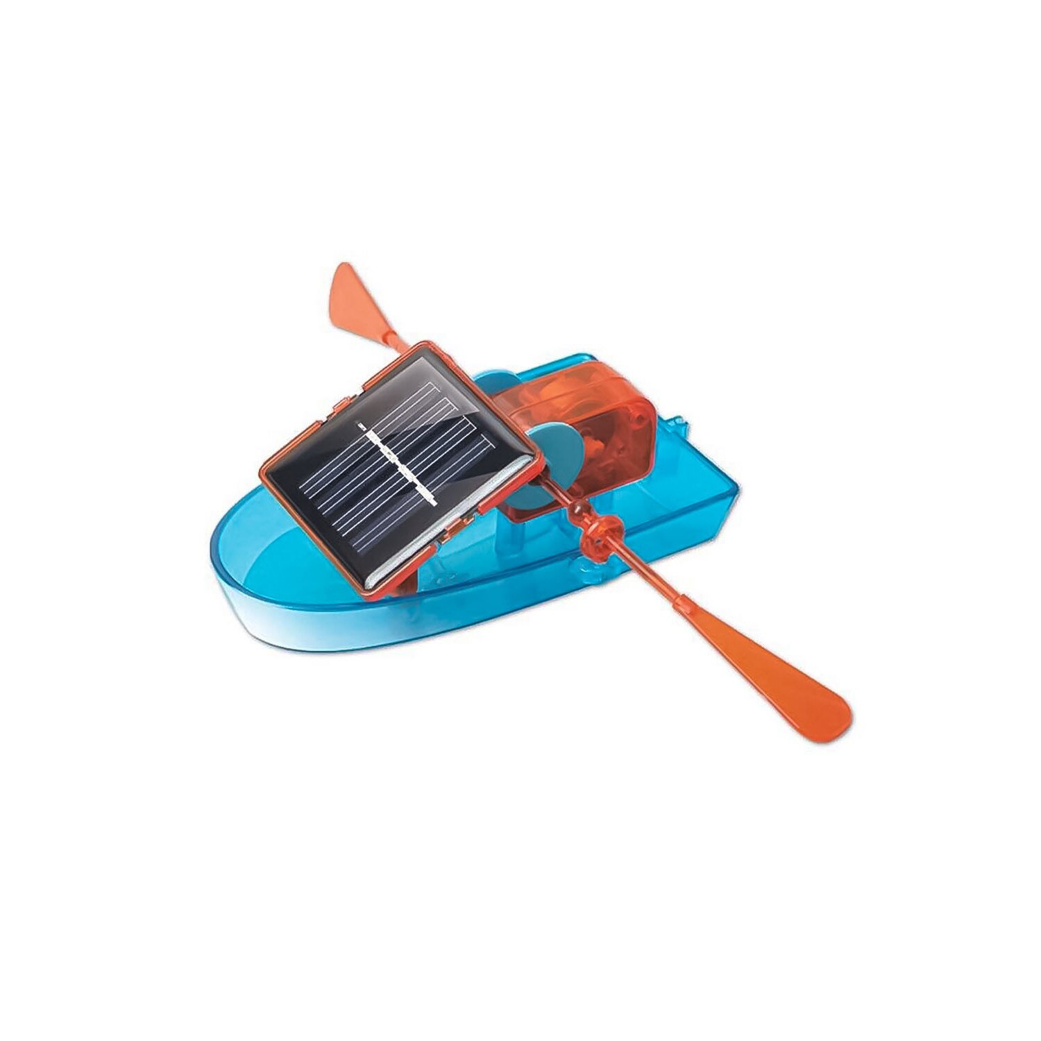 Barca cu energie solar, kit educational, DIY, Albastru,Doty