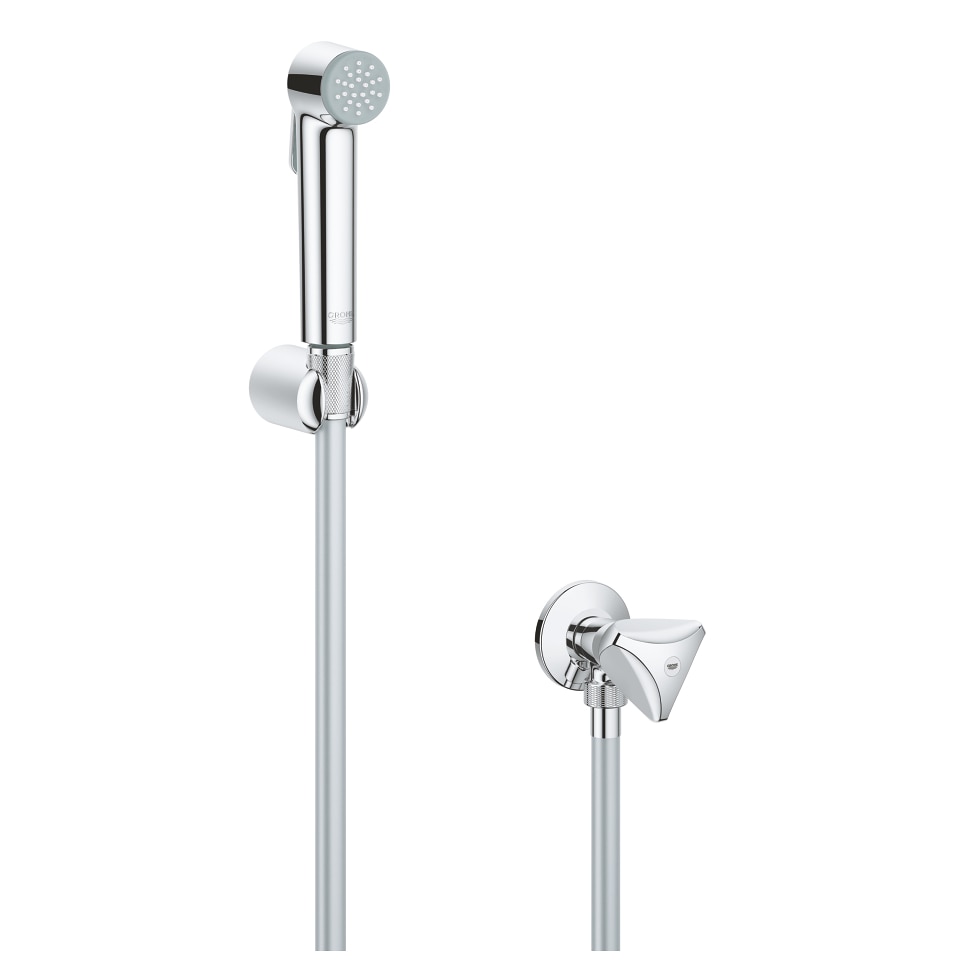 Set de dus igienic Grohe Tempesta 27514001, 1 pulverizare, suport perete, furtun 1.25 m, Crom