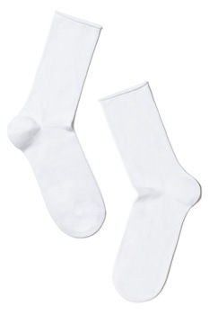 Sosete dama din bumbac fara elastic, Conte Elegant Comfort 000, Alb Sosete dama din bumbac fara elastic, Conte Elegant Comfort 000, Alb