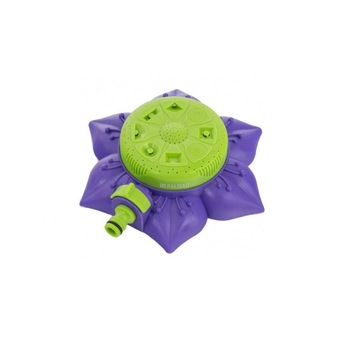 Aspersor 8 functii pe suport cu reglaj plastic PALISAD mov\verde Aspersor 8 functii pe suport cu reglaj plastic PALISAD mov\verde