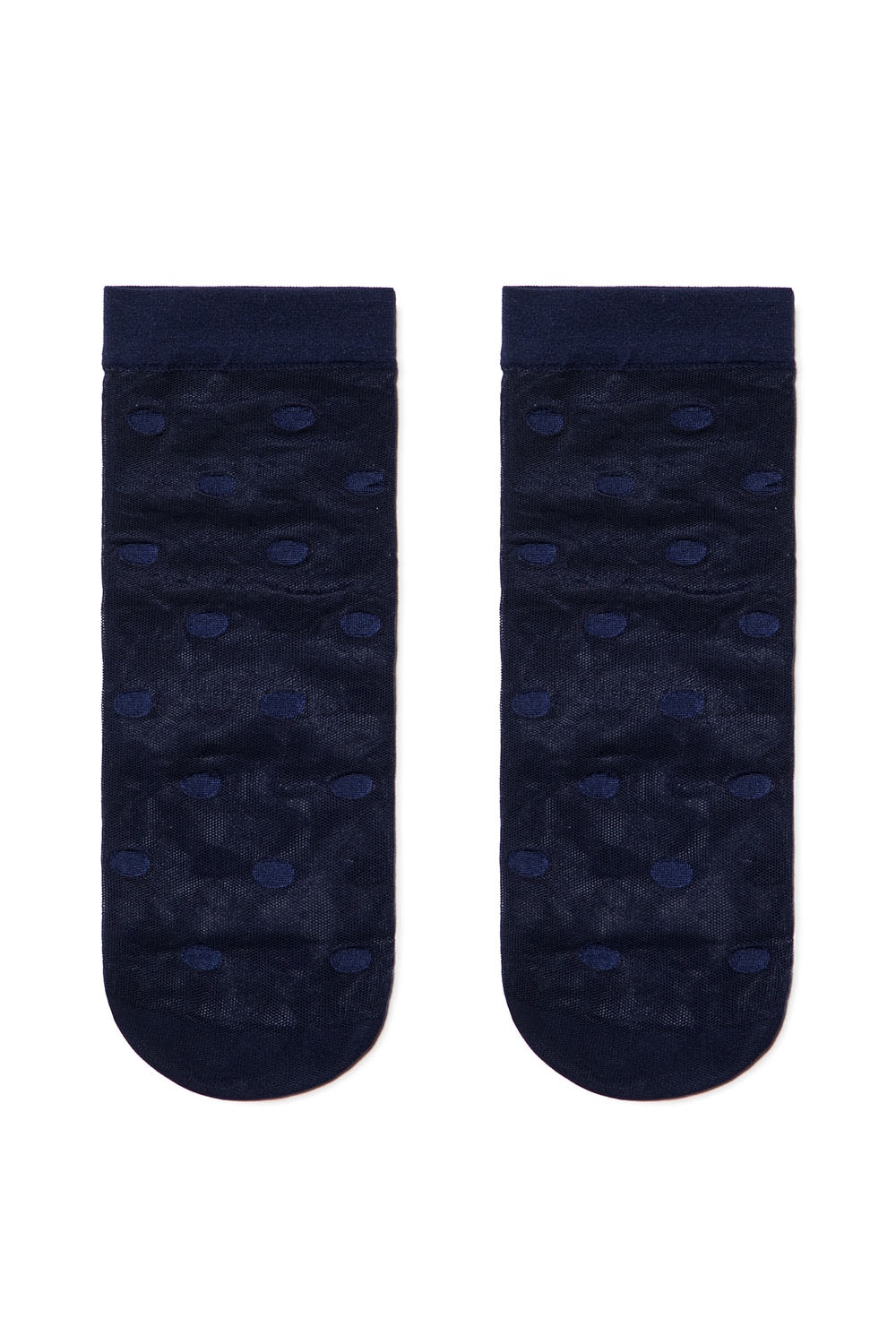 Sosete subtiri din poliamida cu model buline, Conte Elegant Fantasy 16124, Marino, 36-39