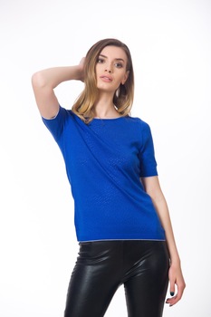 Bluza cu gaurele, Albastru Bluza cu gaurele, Albastru