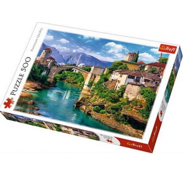 Puzzle Podul Vechi in Mostar, Bosnia si Herzegovina 500 piese