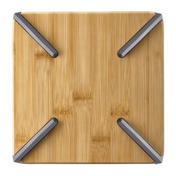 Tocator patrat cu silicon bambus 17x1.8cm Greta Tocator patrat cu silicon bambus 17x1.8cm Greta