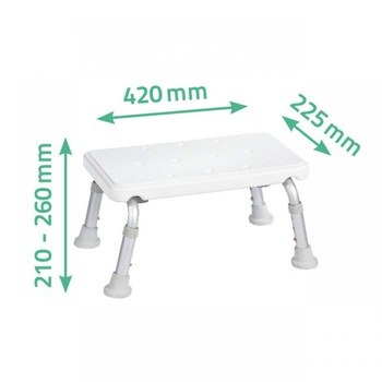 Scaun auxiliar baie ajustabil Ridder sustine max 150 kg pentru seniori A0102601 Scaun auxiliar baie ajustabil Ridder sustine max 150 kg pentru seniori A0102601