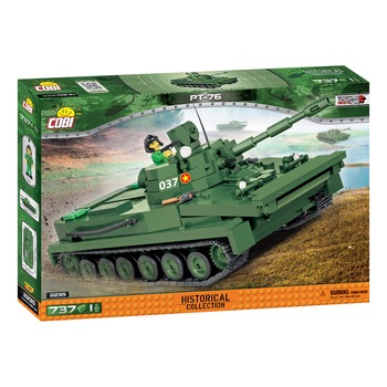 Set de constructie Cobi, Razboiul din Vietnam, Tanc PT-76 - 735 piese Set de constructie Cobi, Razboiul din Vietnam, Tanc PT-76 - 735 piese