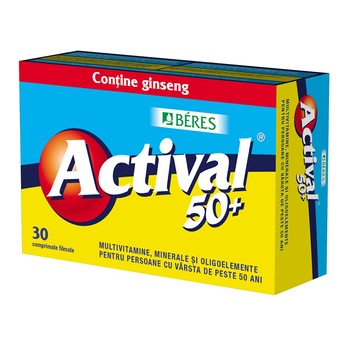 Supliment alimentar Actival 50 +, Beres, 30 comprimate Supliment alimentar Actival 50 +, Beres, 30 comprimate