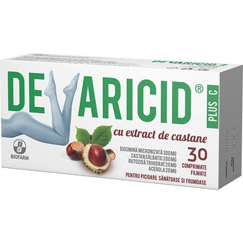 Supliment alimentar Devaricid Plus C Biofarm, 30 comprimate Supliment alimentar Devaricid Plus C Biofarm, 30 comprimate