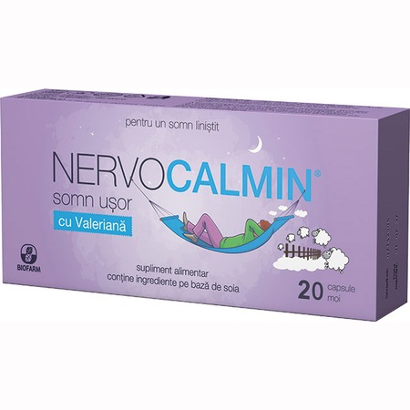 Supliment Alimentar Nervocalmin Somn Usor Cu Valeriana 20 Capsule Emag Ro