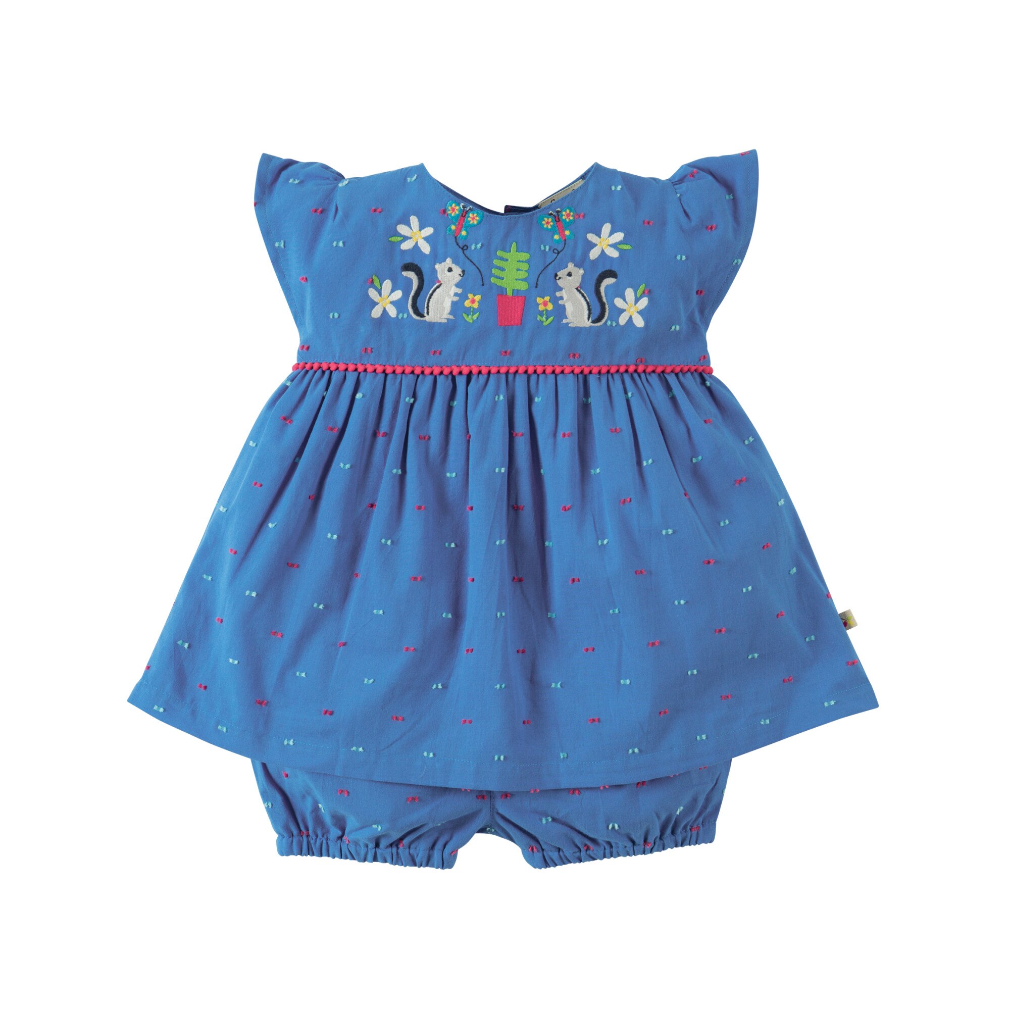 Tinuta Woven “Bucurie de vara”, bumbac organic, multicolor, fete