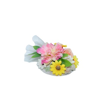 Agrafa tip palarie ,model elegant cu flori,D&J Exclussive,roz Agrafa tip palarie ,model elegant cu flori,D&J Exclussive,roz