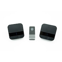 sonerie wireless fara fir 2 receptoare distanta 300m 52 melodii kit montaj perete inclus culoare negru matlucios imagen 4_0_
0