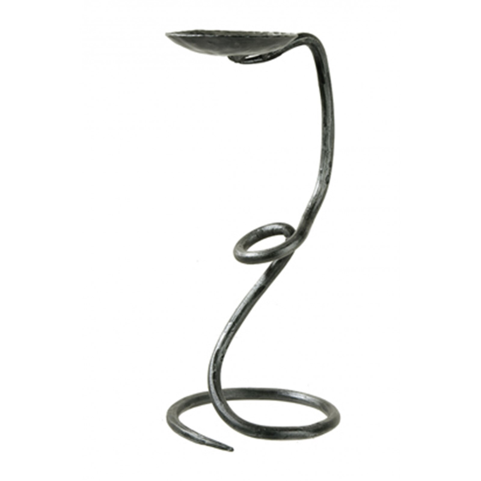 Suport lumanare MONETA, otel forjat, 30x13 cm