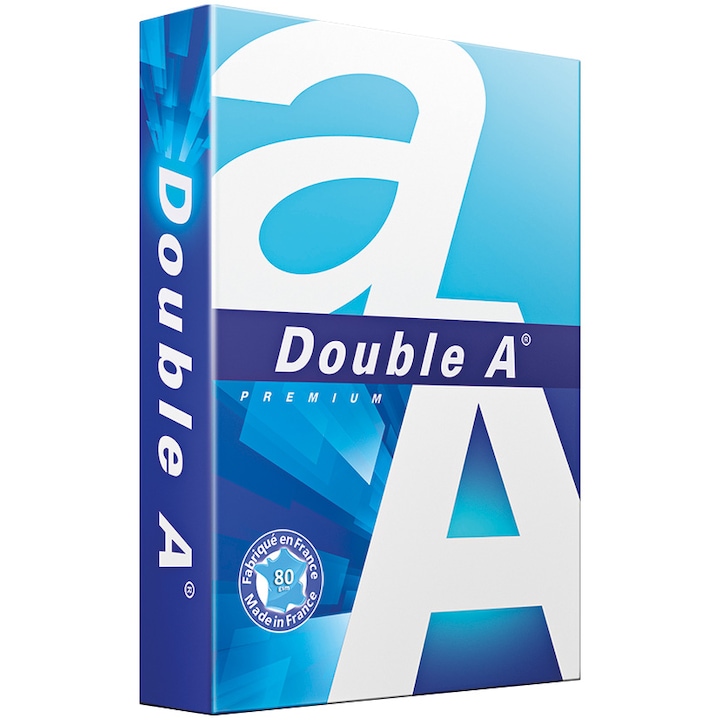 Копирна хартия A4 Double A, 80гр/м2, Клас A, 500 листа / топ