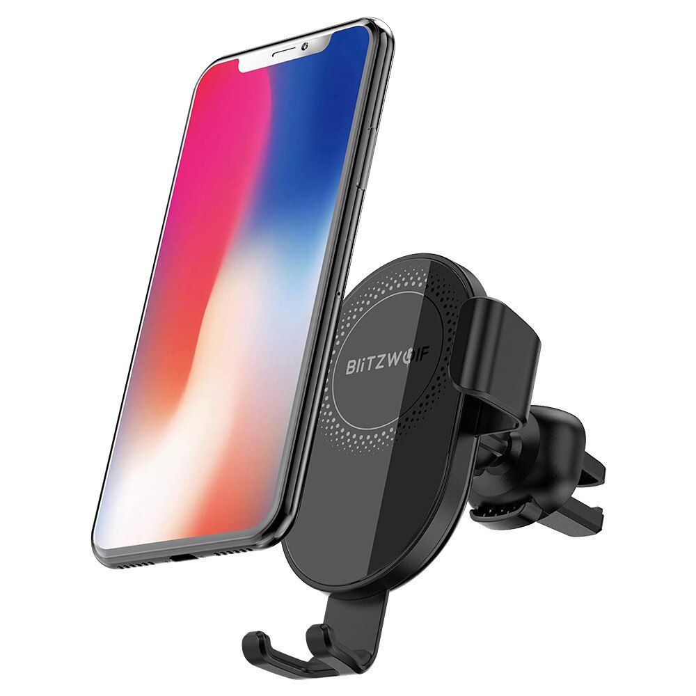 BlitzWolf® BW CW1 Autós telefon tartó és vezeték nélküli Bluetooth kihangosító, telefontartó és töltő egyben