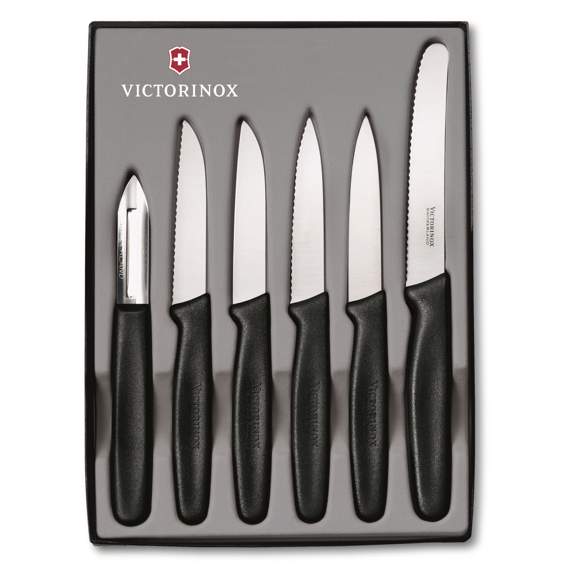Set 6 cutite Victorinox pentru curatat legume si fructe