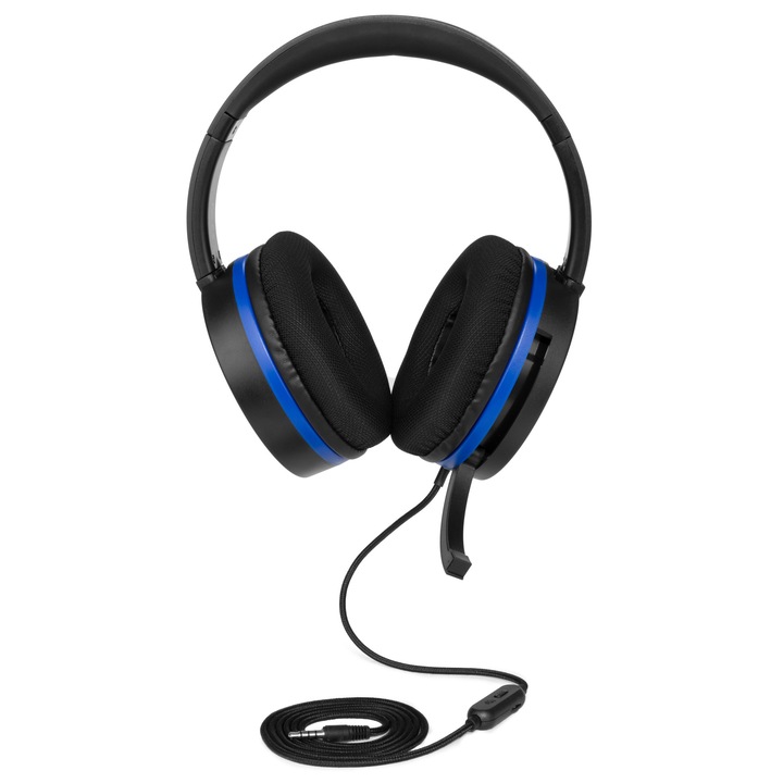 Геймърски слушалки за PS4 Snakebyte Head Set Pro 4, Черен/Син