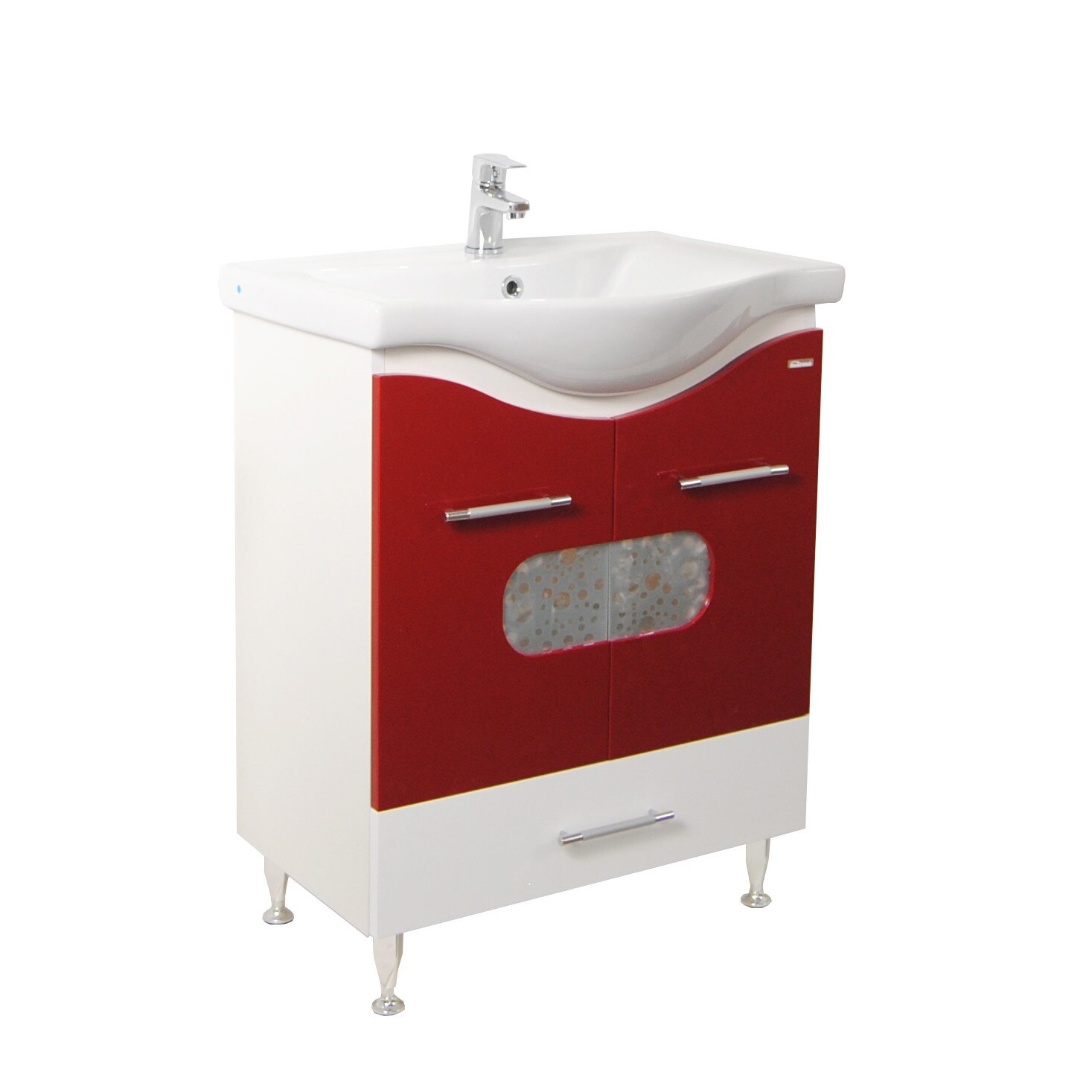 Baza si lavoar Badenmob , seria 143 - 65x81cm , Bordo