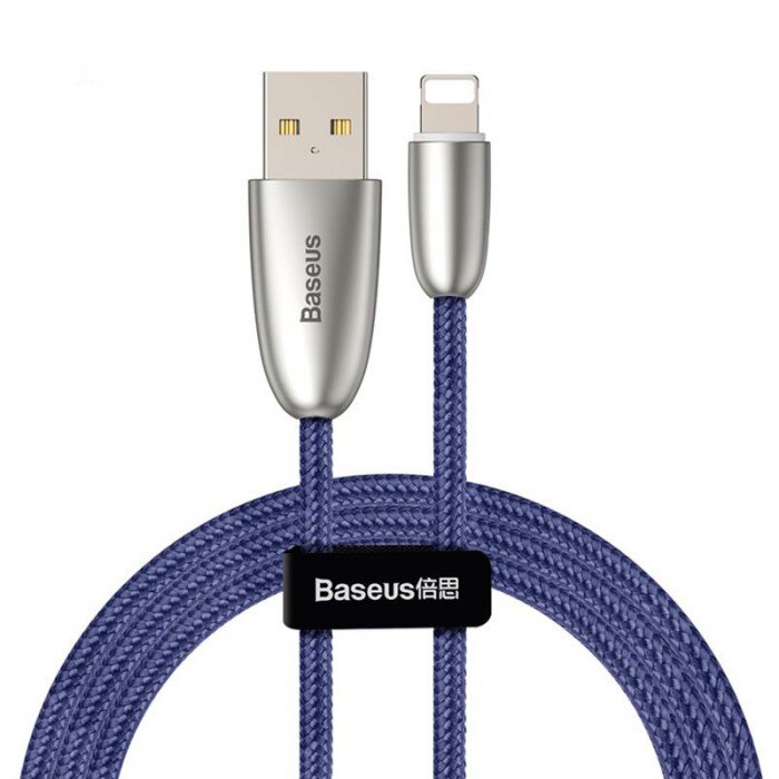 Cablu de date/incarcare Baseus, Torch Series Lightning 1M, 2.4 A, Albastru
