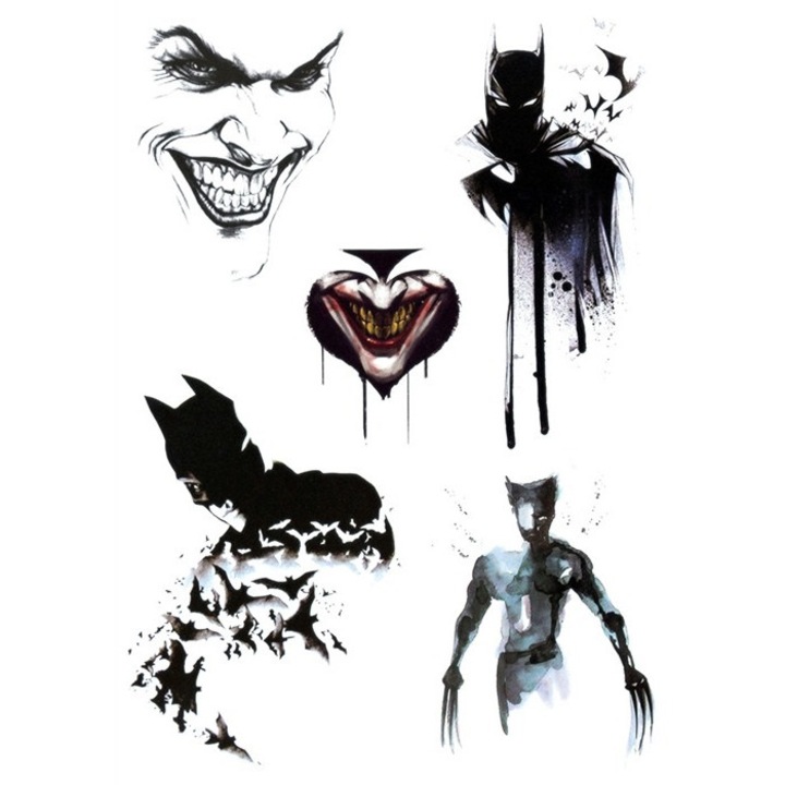 Tatuaj temporar- Batman & Joker, Posh Tattoos Romania